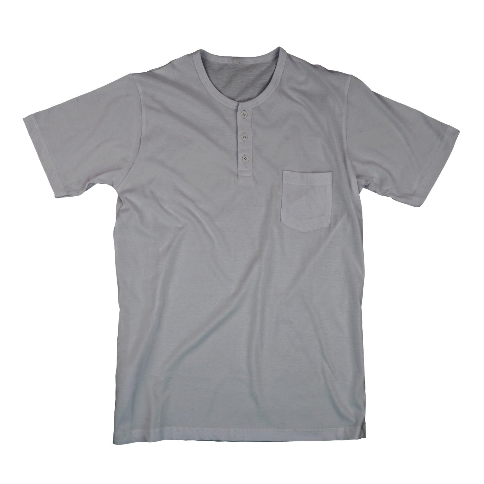 Henley T-shirt with front pocket for men